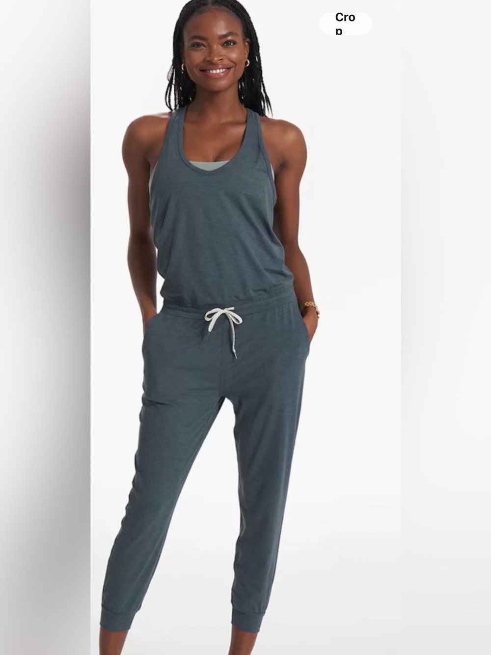 Vuori Lux jumpsuit stone Heather